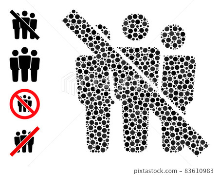 Dotted No People Composition of Round Dots with Other Icons 83610983