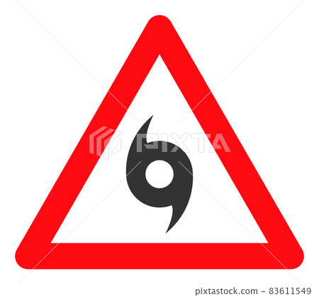 Storm Whirlpool Warning - Raster Icon Illustration 83611549