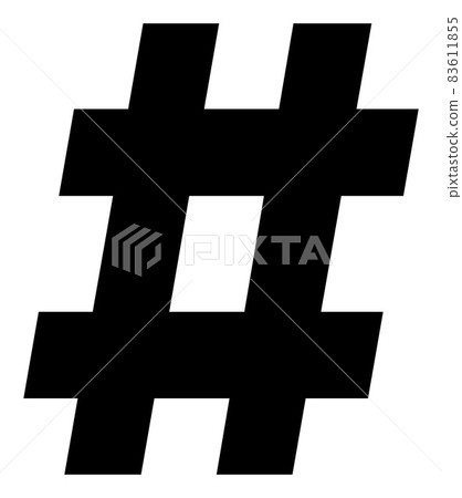 Hashtag - Raster Icon Illustration Hashtag - Raster Icon Illustration 83611855