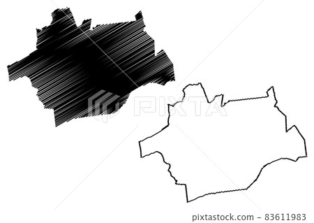 Braga City (Portuguese Republic, Portugal) map vector illustration, scribble sketch City of Braga map Braga City (Portuguese Republic, Portugal) map vector illustration, scribble sketch City of Braga map 83611983