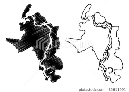 Barnaul City (Russian Federation, Russia, Altai Krai) map vector illustration, scribble sketch City of Barnaul map Barnaul City (Russian Federation, Russia, Altai Krai) map vector illustration, scribble sketch City of Barnaul map 83611991