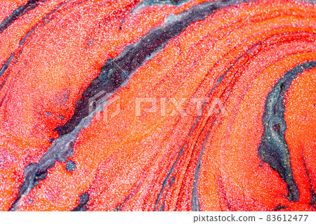 Abstract colorful background of mixed multicolored acrylic paints with sparkles 83612477