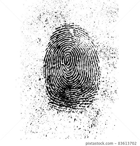 Fingerprint grunge silhouette 83613702