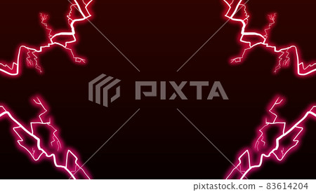 Black background with red thunder frame - Stock Illustration [83614204] -  PIXTA