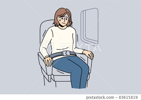 Aerophobia and being afraid of flights concept. Aerophobia and being afraid of flights concept. 83615819