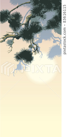 Vector background with branch of pine 83616115