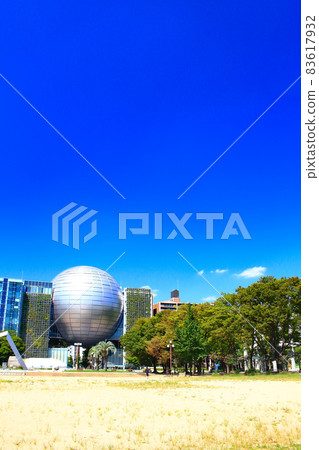 Scenery of Shirakawa Park and Nagoya City Science Museum in Nagoya 83617932