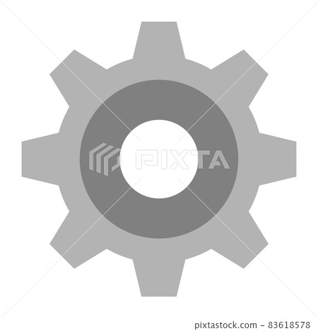 Gray gear icon. Illustration that imagines the setting. 83618578