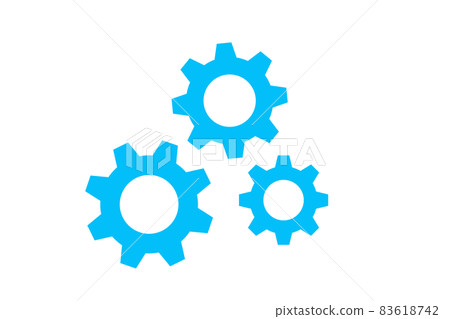 Gear icon. Image of teamwork. 83618742