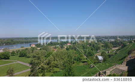 Serbian natural landscape distant view 83618893