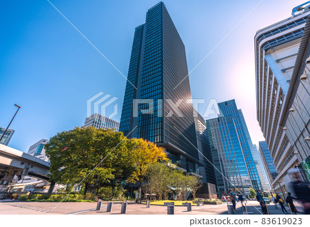 Tokyo cityscape of Japan Skyscraper Tokiwabashi Tower seen from the Otemachi side 83619023
