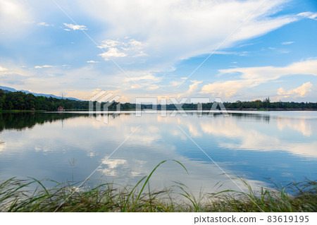 Bright Colorful Sunset On The Lake Bright Colorful Sunset On The Lake 83619195