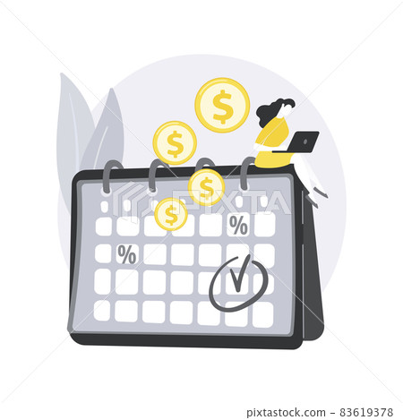 Early payment discount abstract concept vector illustration. 83619378