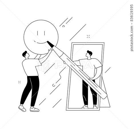 Self-esteem abstract concept vector illustration. 83619395
