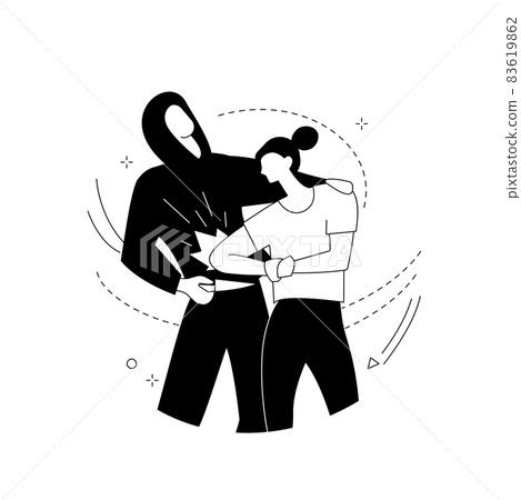 Self defense abstract concept vector illustration. 83619862