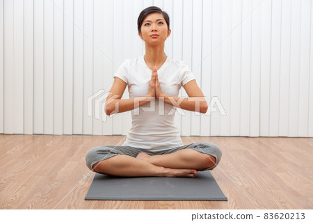 Beautiful Young Asian Woman In Yoga Position 83620213