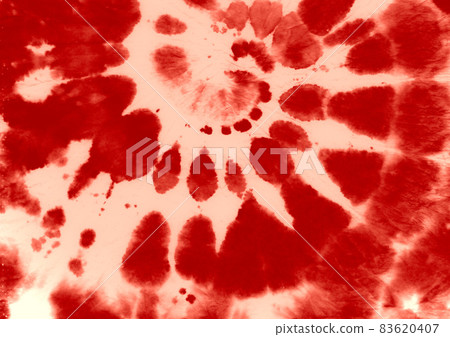 Red Dyeing Pattern. Spiral Water Dress. Artistic Red Dyeing Pattern. Spiral Water Dress. Artistic 83620407
