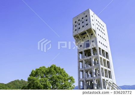 Shime鎮的地標舊Shime Mining Shaft Tower（福岡縣Kasuya郡） 83620772