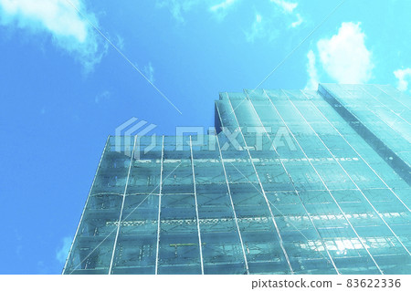 Construction site Condominium large-scale construction scaffolding [horizontal composition] 83622336