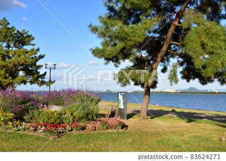 Otsu City, Shiga Prefecture Otsu Lakeside Nagisa Park, Lake Biwa and the opposite bank Otsu City, Shiga Prefecture Otsu Lakeside Nagisa Park, Lake Biwa and the opposite bank 83624271