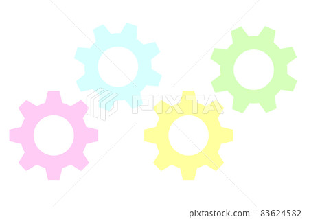 Gear icon for teamwork and cooperation. - Stock Illustration [83624582 ...