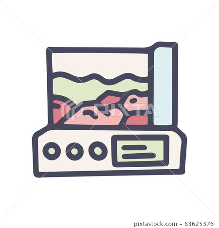vacuum meat marinator color vector doodle simple icon 83625376