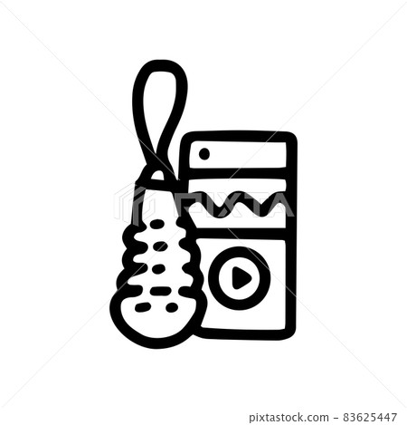 vibrator dildo with controller line vector doodle simple icon vibrator dildo with controller line vector doodle simple icon 83625447