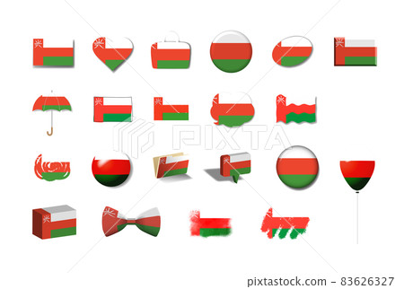 Oman-21 national flag illustration set Oman-21 national flag illustration set 83626327