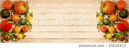 Thanksgiving pumpkin and snowberry decor for social media 83626412