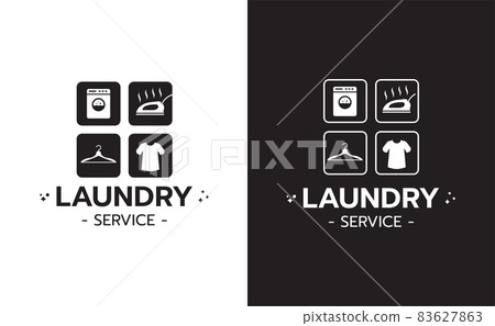 Laundry design logo template illustration 83627863