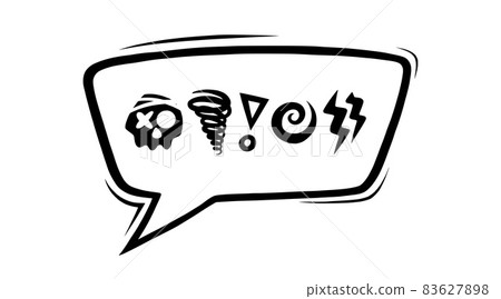 Swearing speech bubble censored with symbols. Hand drawn swear words in text bubbles to express exclamation and harsh mood. Vector illustration Swearing speech bubble censored with symbols. Hand drawn swear words in text bubbles to express exclamation and harsh mood. Vector illustration 83627898