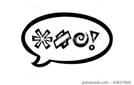 Swearing speech bubble censored with symbols. Hand drawn swear words in text bubbles to express exclamation and harsh mood. Vector illustration Swearing speech bubble censored with symbols. Hand drawn swear words in text bubbles to express exclamation and harsh mood. Vector illustration 83627900