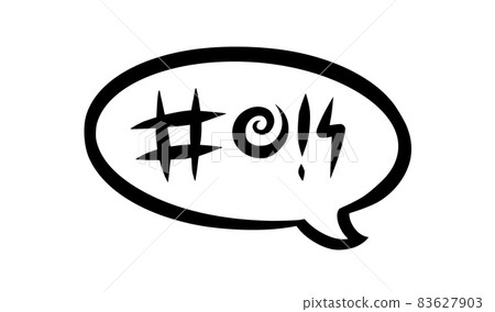 Swearing speech bubble censored with symbols. Hand drawn swear words in text bubbles to express exclamation and harsh mood. Vector illustration Swearing speech bubble censored with symbols. Hand drawn swear words in text bubbles to express exclamation and harsh mood. Vector illustration 83627903