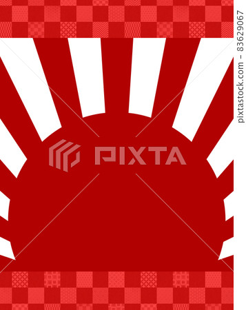 Congratulations background material for sunrise and checkered pattern Congratulations background material for sunrise and checkered pattern 83629067