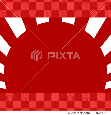 Congratulations background material for sunrise and checkered pattern Congratulations background material for sunrise and checkered pattern 83629068