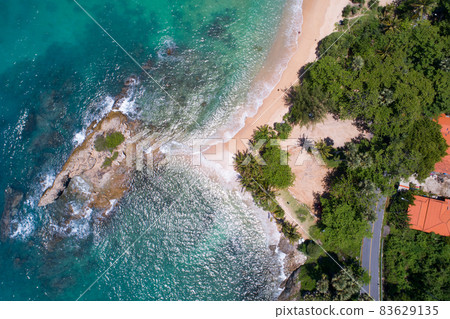 Amazing top view beach Aerial view of Tropical beach sea in the beautiful Phuket island Located at Yanui beach Phuket Thailand Concept Travel and tour background Amazing top view beach Aerial view of Tropical beach sea in the beautiful Phuket island Located at Yanui beach Phuket Thailand Concept Travel and tour background 83629135