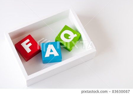FAQ in a wooden box 83630087