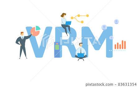 VRM, Vendor Relationship Management. Concept with keyword, people and icons. Flat vector illustration. Isolated on white. VRM, Vendor Relationship Management. Concept with keyword, people and icons. Flat vector illustration. Isolated on white. 83631354