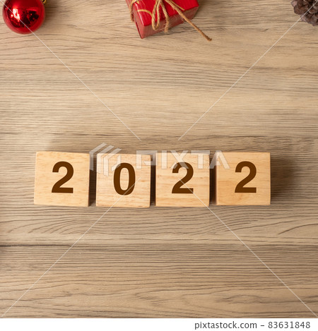 2022 Happy New Year with Christmas decoration. New Start, Resolution, Goals, Plan, Action and Mission Concept 2022 Happy New Year with Christmas decoration. New Start, Resolution, Goals, Plan, Action and Mission Concept 83631848