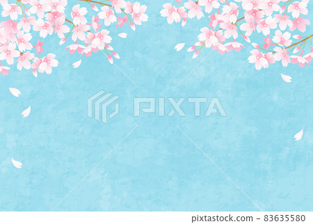 Vector illustration background of blue sky, cherry blossoms and petals Vector illustration background of blue sky, cherry blossoms and petals 83635580