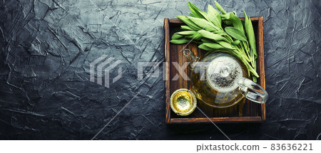 Sage in herbal medicine,space for text Sage in herbal medicine,space for text 83636221