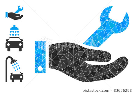 Vector Triangle Filled Repair Service Icon and Bonus Icons Vector Triangle Filled Repair Service Icon and Bonus Icons 83636298