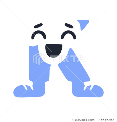 Letter k funny character in sneakers isolated on white background 83636862
