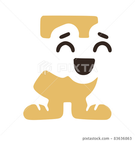 Letter j funny character in sneakers isolated on white background 83636863