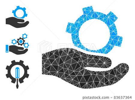 Vector Polygonal Engineering Service Icon and Similar Icons 83637364
