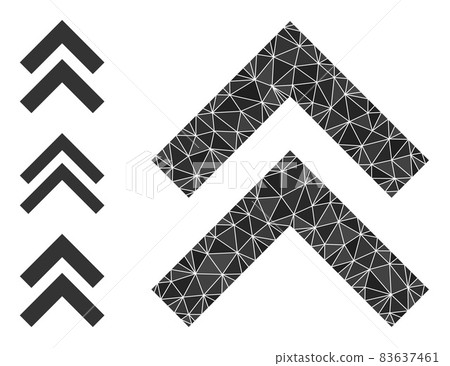 Vector Lowpoly Shift Up Icon with Similar Icons - Stock Illustration ...