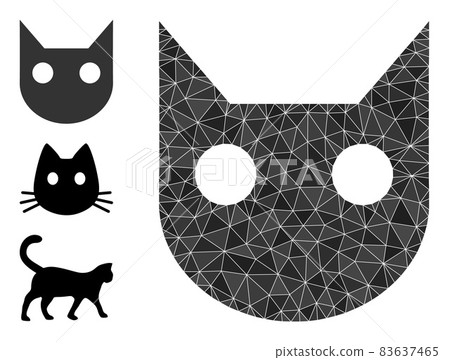 Vector Triangle Filled Cat Head Icon and Similar Icons 83637465