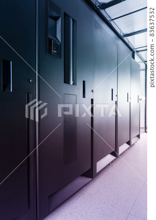 row of server cabinets inside data center room row of server cabinets inside data center room 83637532