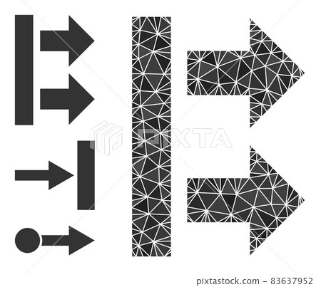 Vector Polygonal Bring Right Icon with Similar Icons 83637952