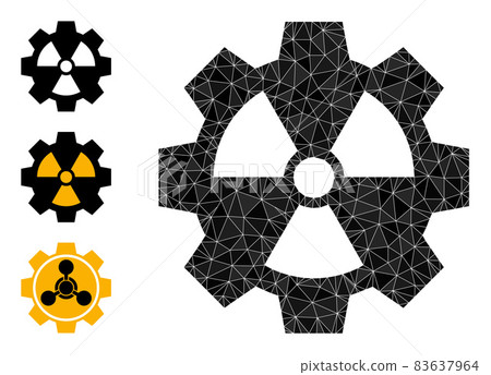 Vector Lowpoly Atomic Industry Icon with Similar Icons Vector Lowpoly Atomic Industry Icon with Similar Icons 83637964